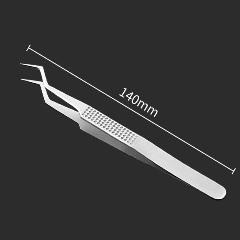 Precision Tweezers Curved Tips Chip Tin Placement Positioning for Mobile Phone Circuit Board Repair Tools