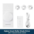 Zemismart Zigbee Smart Roller Shade Driver Built in Battery with Knob Control Speed Work with Tuya App Alexa Google Home Voice