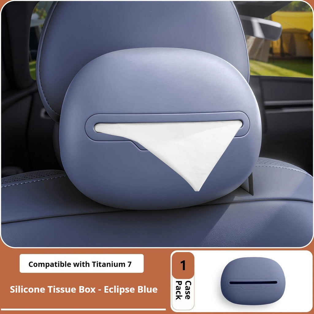 Car Tissue Box for BYD Ti7 Formula Leopard Titanium 7 Silicone Drawstring Bag for Seat Backrest Hanging Car Interior Decoration