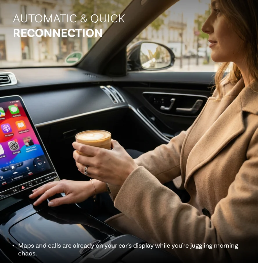 Ottocast Mini Pico 2in1 Wireless CarPlay Dongle Wireless Android Auto Adapter 5.0 Wifi Plug and Play for 98% of the Cars