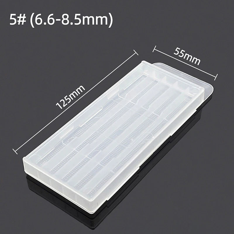 ※Plastic Twist Drill Empty Box Storage Box Toolbox Tool Accessories Woodworking Drill Bit 5/10 Hole Transparent Packaging Case