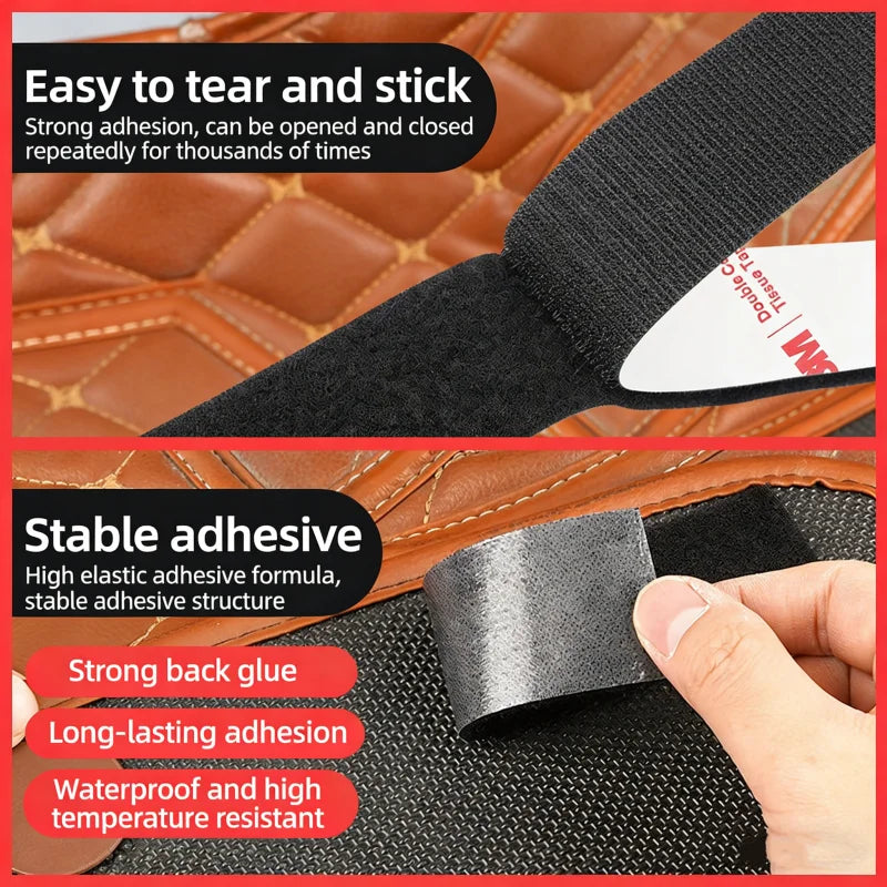 3M Strong Double-sided Adhesive Hook and Loop Tape High-adhesion for Car Mats Home Use More - Strong Self-Adhesive Fastener