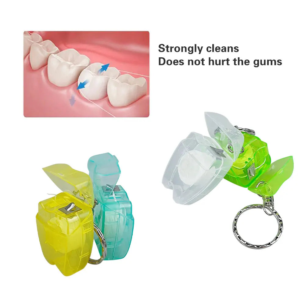 Customize logo 100pcs Dental Floss Interdental Brush box Stick Tooth Cleaning Portable 15m Wire Teeth Care Oral Care Hygiene