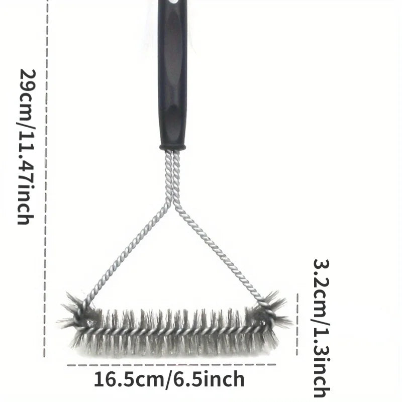 Premium Stainless Steel BBQ Grill Cleaning Brush - Durable, Rust-Resistant, Ergonomic Y-Shape for Deep Cleaning - Non-Stick