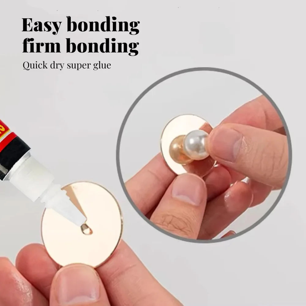 Instant Super Glue Strong Liquid Adhesive 502 Cyanoacrylate Glue Quick Dry Universal Bond for Plastic Metal Wood Leather Glass
