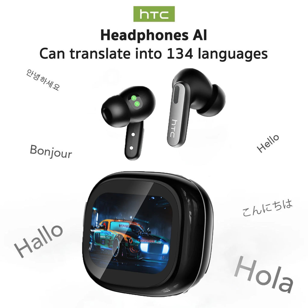 Wireless Earphones NE46 AI Translation Earbuds Bluetooth 5.4 Real-Time Translator HiFi Noise Cancelling In-Ear Headphones