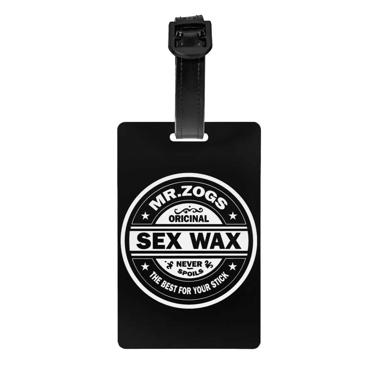 Custom Mr Zogs Sex Wax Luggage Tag With Name Card Surfing Surf Gift Privacy Cover ID Label for Travel Bag Suitcase