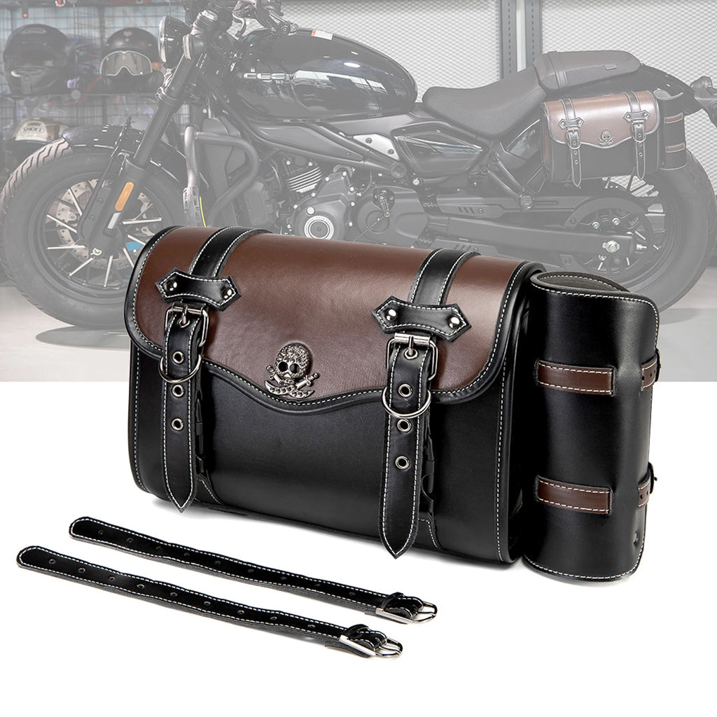 New PU Leather Motorcycle SaddlebagsWaterproof Side Bag Motorcycle Accessories