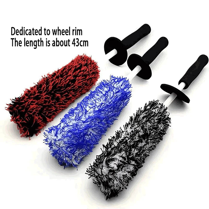 Wheels Brush Car Wash Super Brush Microfiber Premium Non-Slip Handle Easy To Cleaning Rims Spokes Wheel  Car Accessories