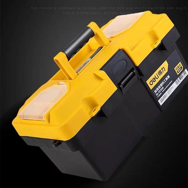 1 Pcs 12/14/17 Inch Heavy Duty Storage Tool Boxes Electrician Portable Tools Case with Handle Multifunctional Household Toolbox