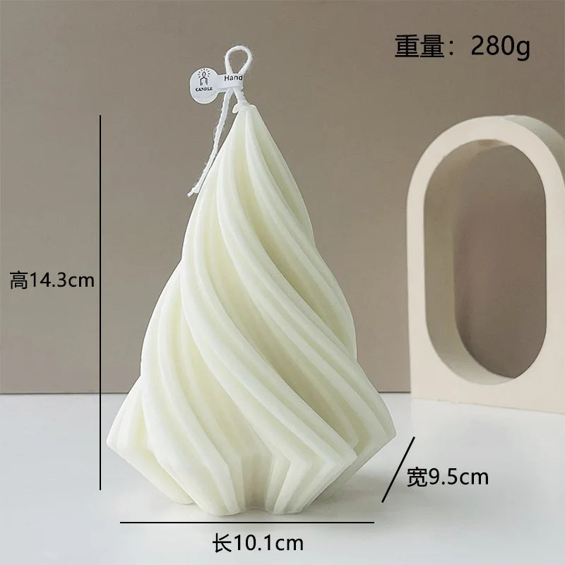 Nordic Minimalist White Scented Candle Atmosphere Home Decor Wedding Arrangement Cylinder Geometric Shape Fragrance Candle