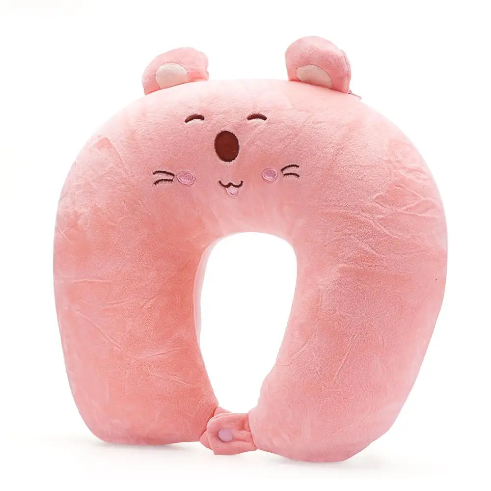 Cute Soft Bedding Multifunctional Cervical Cartoon Protection Neck U Shaped Travel Pillow Penguin Whale Fluffy Pillows
