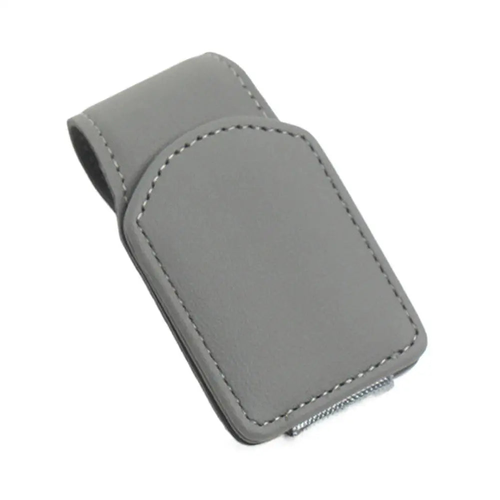 1Pcs Sunglasses Holder Is Suitable For Car Sunshades Magnetic Leather Sunglasses Clip And Ticket Clip Car Sunshade Accessories ﻿