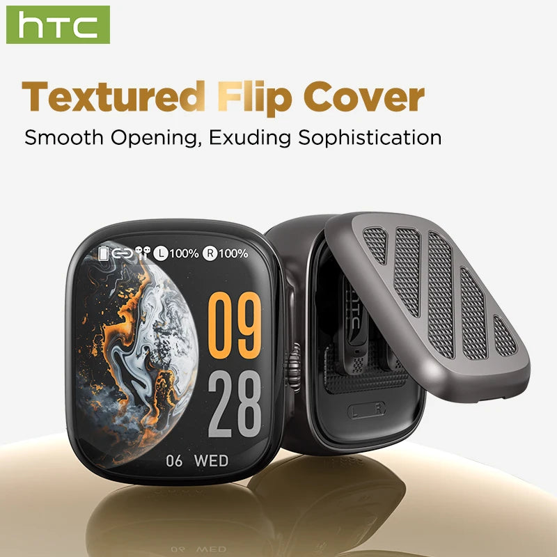 AI Translate Earphones HTC NE72 Wireless Bluetooth Earbuds LED Touch Screen HiFi Stereo Audio Noise Cancellation Technology