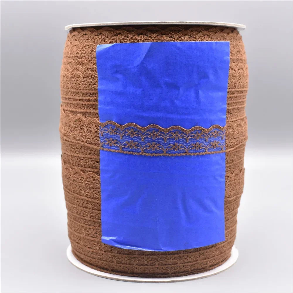 Wholesale 600yards/Roll White Lace Ribbon Width/22mm Lace Trim Fabric Embroidered Sewing Decoration African Lace Fabric Applique