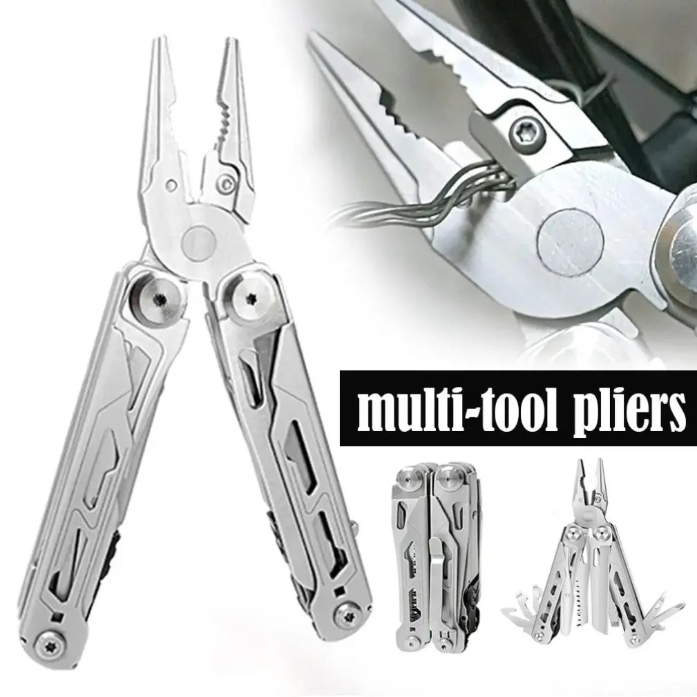 Multi-purpose Outdoor Folding Pliers Stainless Steel Folding For Outdoor Camping Bottle Opener Mobile Phone Repair Hand Tool