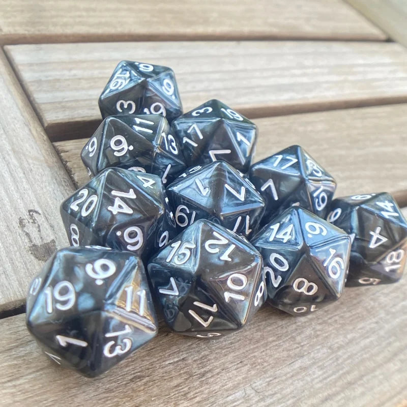 Cube 20 Sides D20 dungeon dices D&D Table board game 20 faces Acrylic Dice Sets Pearl Colorful dungeons and dragons d20 Dices