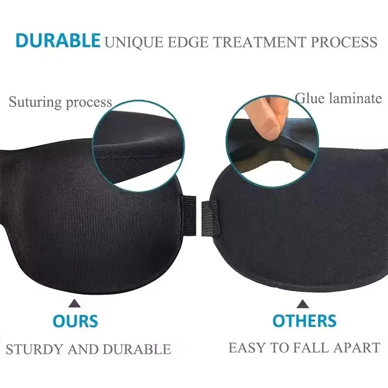 3D Sleeping Mask Eyepatch Block Out Light Eye Mask Soft Cover Rest Relax Sleep Aid Women Men Portable Blindfold Travel Eyepatch