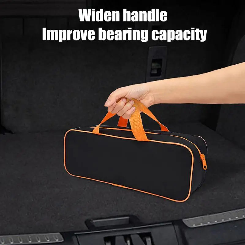 Portable Car Tool Storage Bag Car Vacuum Cleaner Storage Box Wear-Resistant Zipper Storage Box Garage Waterproof Tool Kit