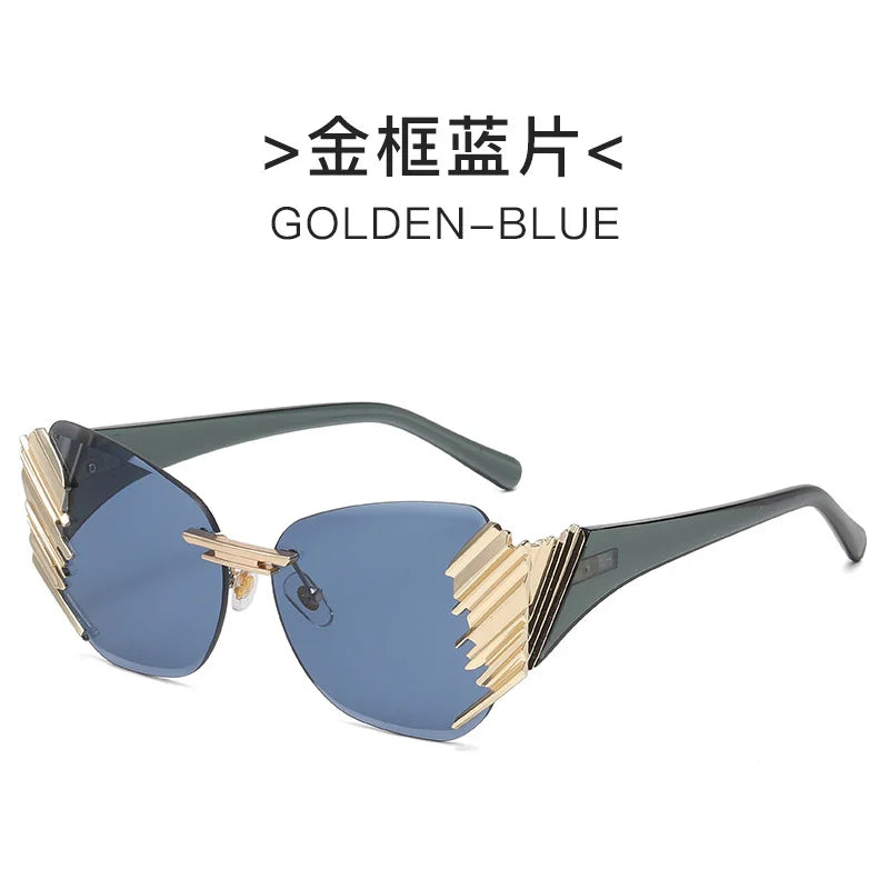 2026 Stylish Rimless Cut Edge Sunglasses Modern Trendy Framless Eyewear Unisex Versatile Fashion Shades Designed for Daily