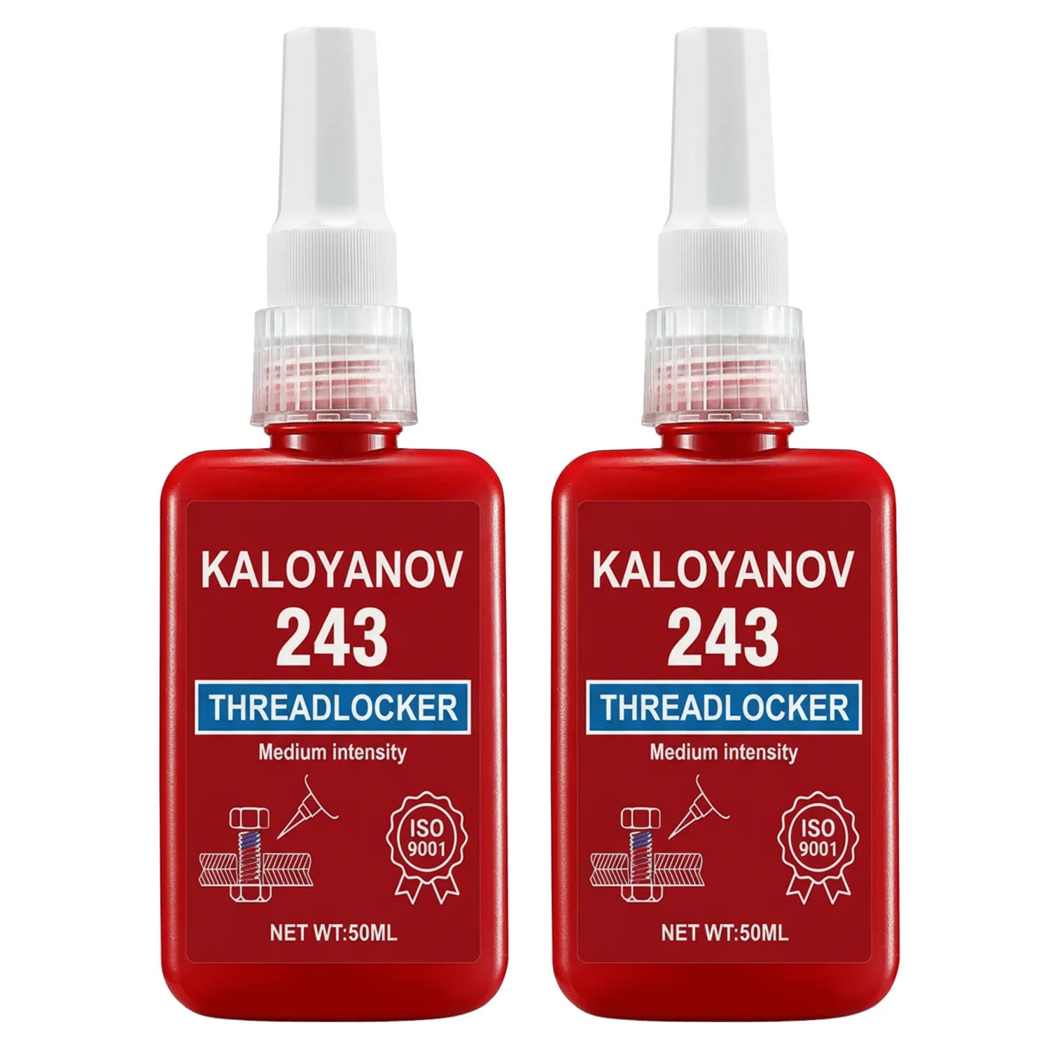 243 Threadlocker Glue Medium Strength Anaerobic Sealant Anti-Loosening Screw Adhesive for Automotive Bolts Nuts Repair 50ml