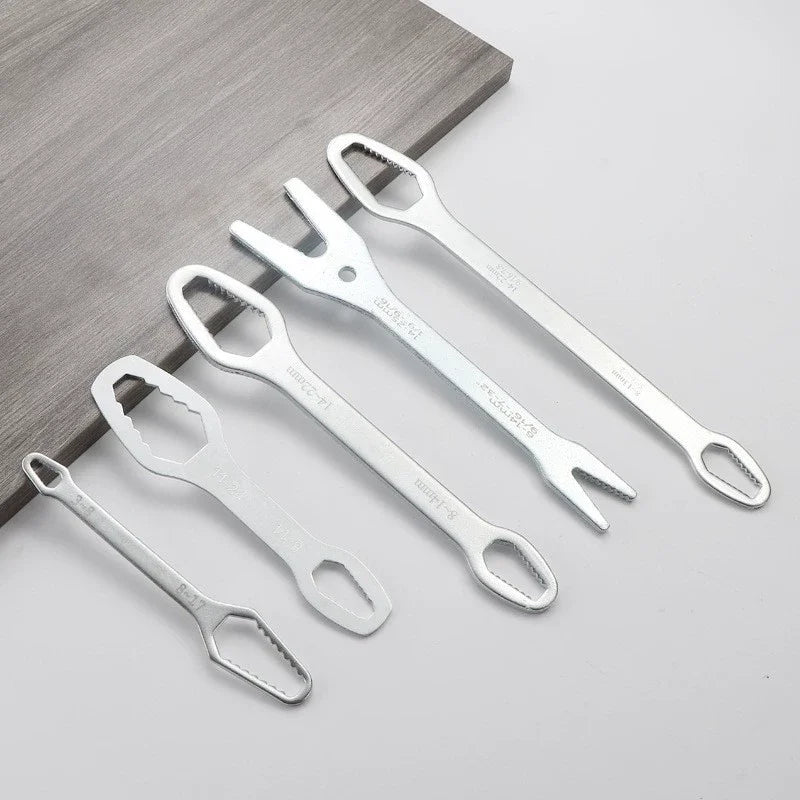 Mini Portable 10-in-1 Hexagonal Metal Bone Wrench Tool High-Quality Multi-Purpose Wrench for 6-15 mm Inner Hole Bicycle Repair