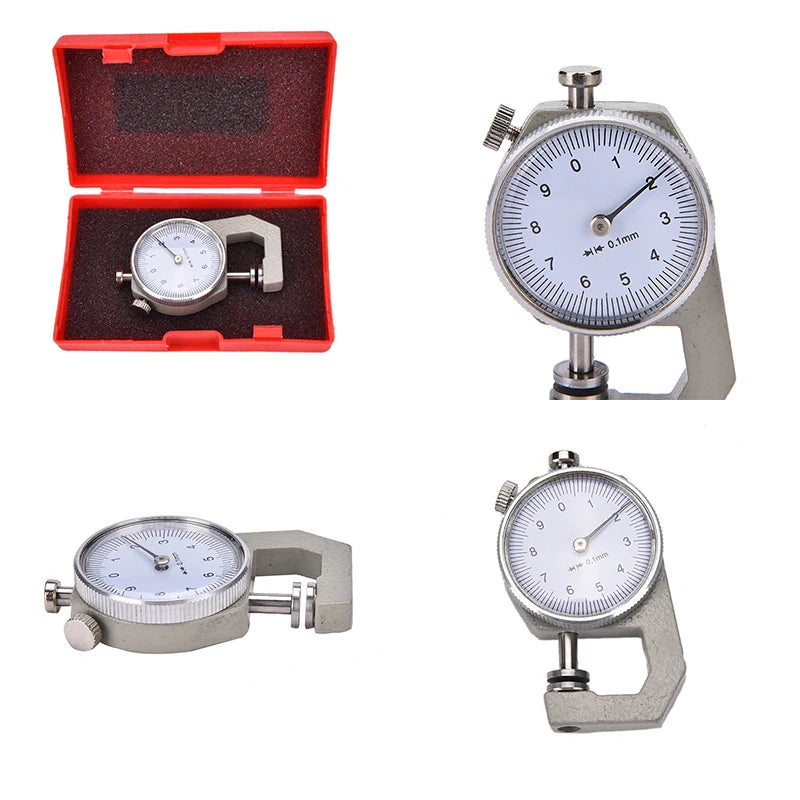 1Pc 0-10mm Leather Thickness Metal Gauge Tester Measure Leathercraft Tool Craft