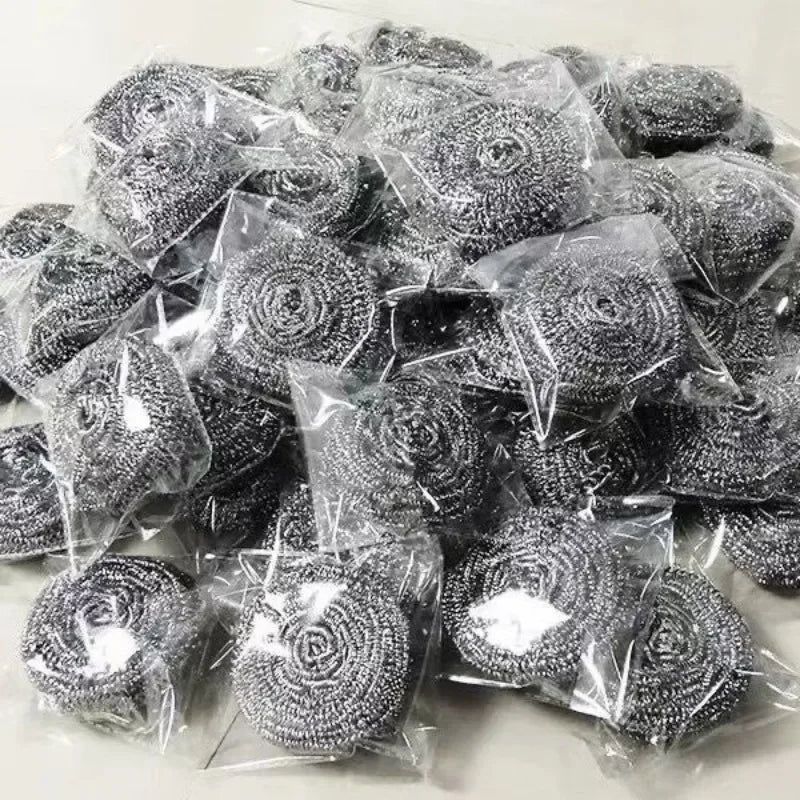 Steel Wire Dishwashing Ball Stainless Steel Heavy Duty Wire Steel Cleaning Ball Pots Pans Dishes Rust Removal Cleaner Brushes