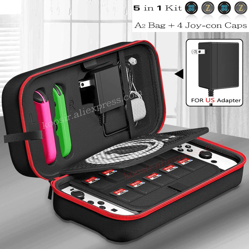 Nintend Switch Large Storage Bag SwitchOLED Portable Carrying Case Anti-Scratch Oxford Cloth Travel Bag for Nintendo Switch OLED