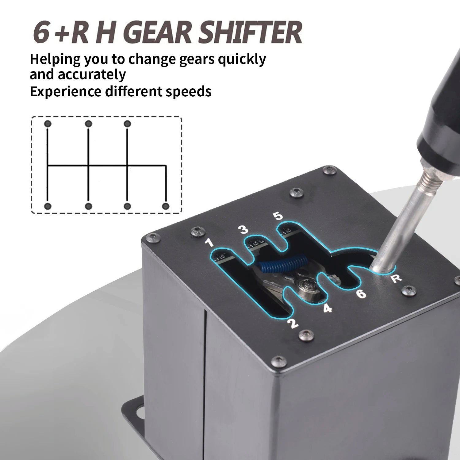 USB H Gears Shifter Suit For Logitech G27 G29 G25 G920 For Thrustmaster T300RS/GT Shift Knob For PC system