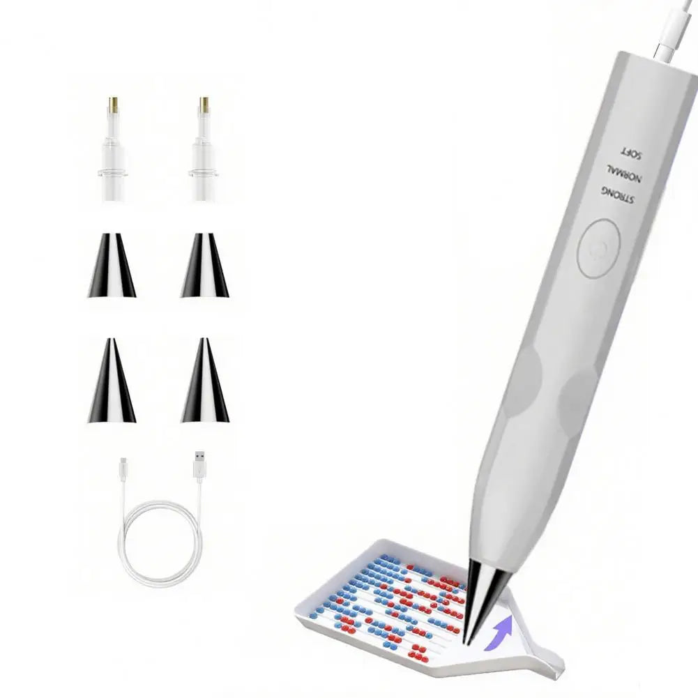 Electric Diamond Art Pen Vacuum Diamond Placement Tool USB Rechargeable No Wax Needed Diamond Art Pen for Beginners Adults