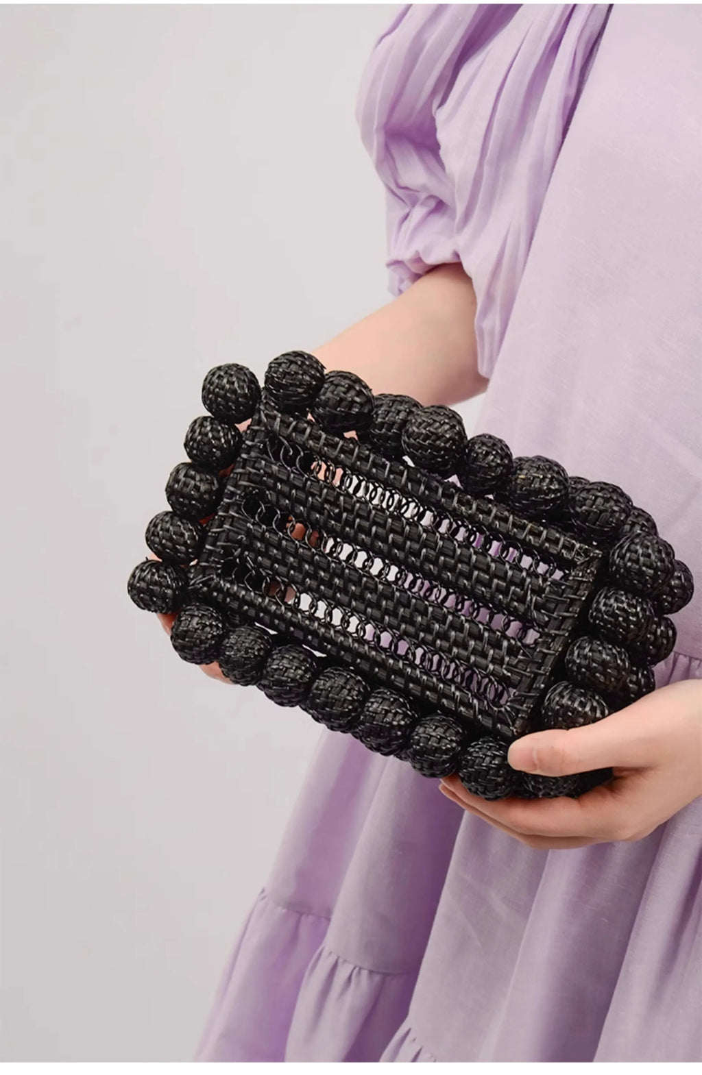 Women cane bag Rattan clutch Bag For luxury Wedding Party Purse summer beach Wicker Handbag Designer 2024 new