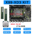 X99 DDR3 Motherboard Combo Set Kit with Xeon E5 2696 V3 CPU and 32GB DDR3 1600MHz Memory Complete Set TPM 2.0 PIN C612 X99 Kit