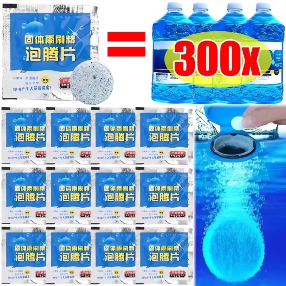 Car Windshield Washer Fluid Effervescent Tablets Auto Glass Window Cleaner Wiper Essence Solid Concentrated Wash Dirt Remover