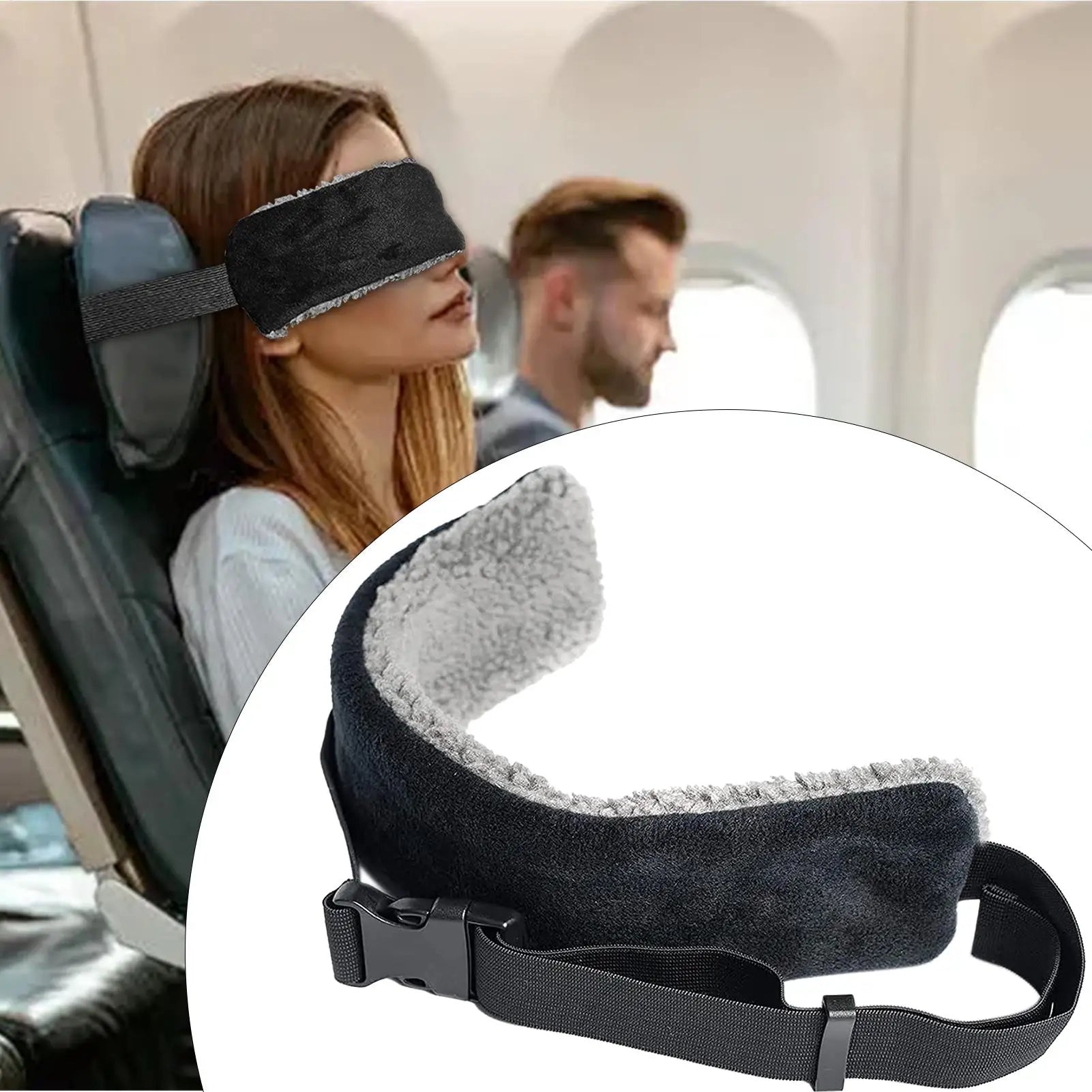 1Pcs Head Support Strap Adjustable Travel Pillow Strap Airplanes Neck Support Band Portable Cars Seat Sleep Aid Head Fixed Strap