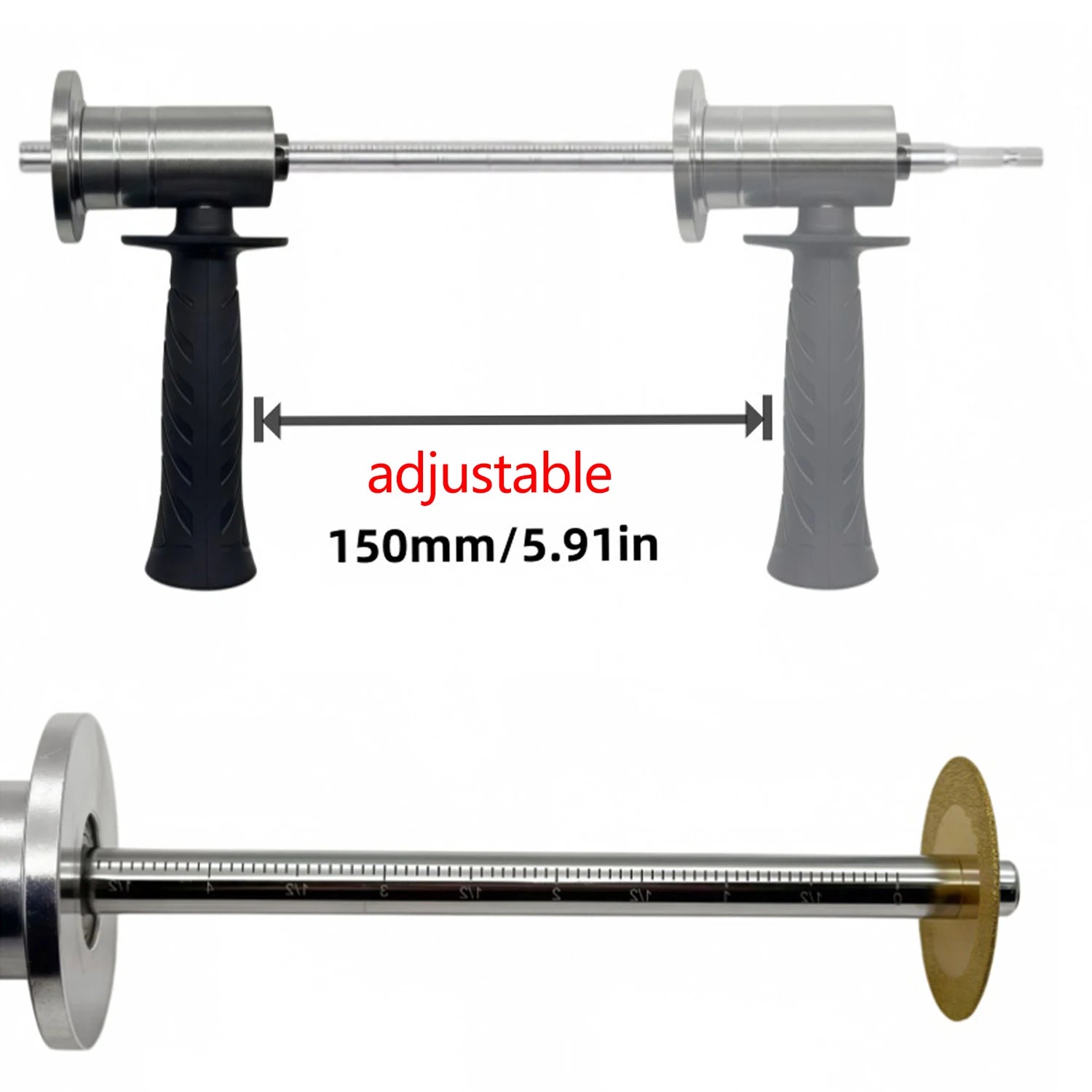 Inside Pipe Cutter for PVC Pipe Cutter, with Diamond Grit Cutting Wheel and Handle, Fit for 1-1/2 Inch to 8 Inch,1/4in Hex Shank