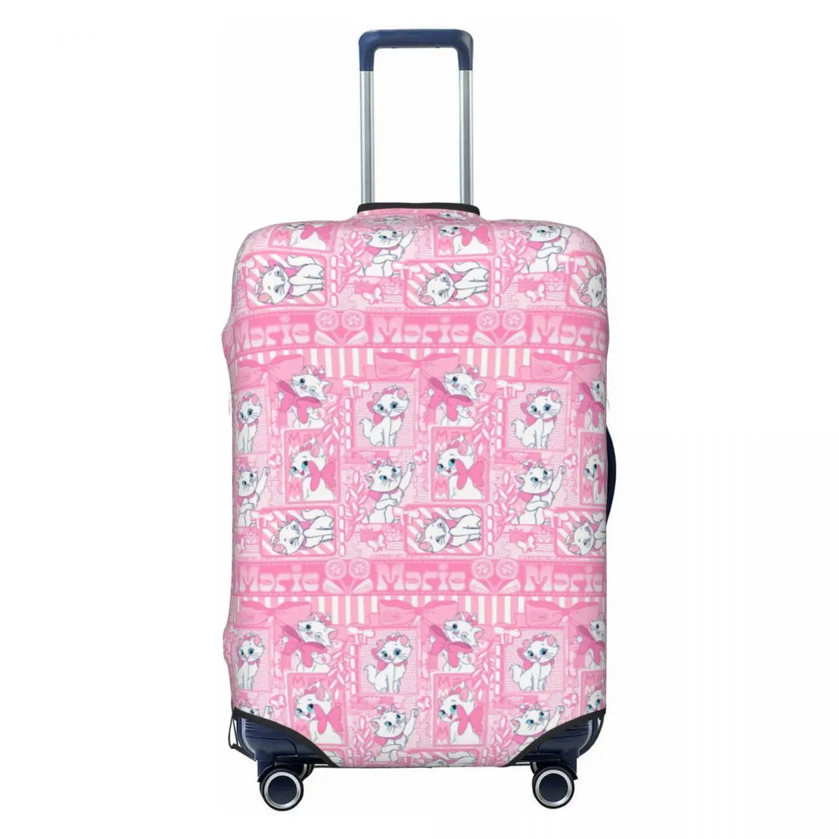 CustomM-Marie Cat Cartoon Travel Luggage Cover Elastic Suitcase Cover Protector Fit 18-32 Inch