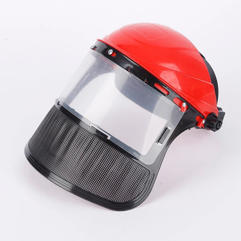 Garden Grass Trimmer Weed Wacker Safety Helmet Hat With Full Face Mesh Mask For Logging Brush Cutter Forestry Protection