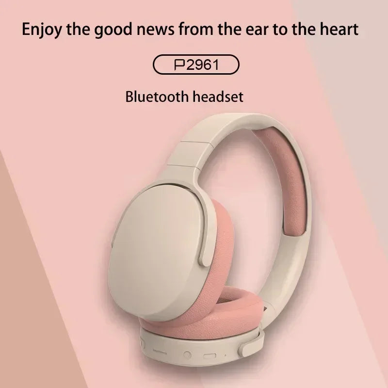 New P2961 Wireless Headphones Bluetooth Foldable 9d Hifi Stereo Sound Headset Long Battery Life Heavy Bass Earphone 2026