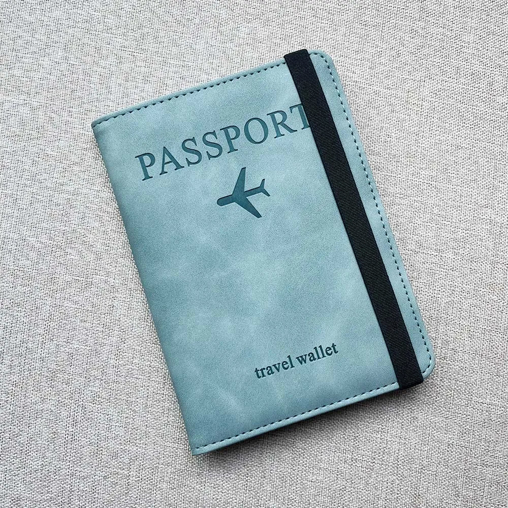 Designer Personalised Passport Cover Travel Document holders for Travel Business Elastic Band customised passport holder