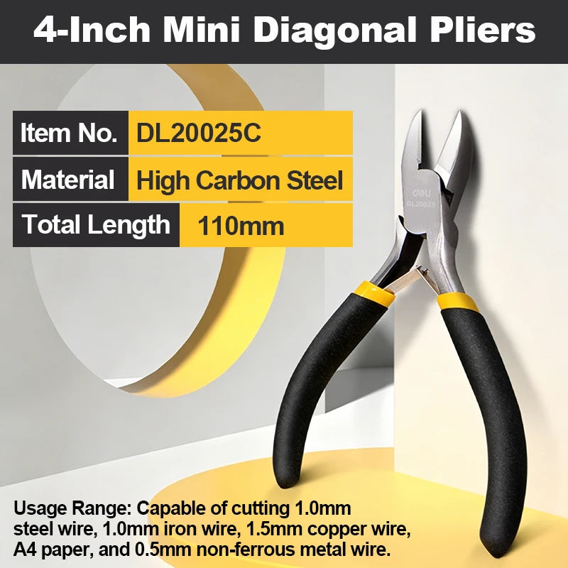 Mini Jewelry Pliers Set - High Carbon Steel Needle Nose & Flat Nose Pliers ,DIY Craft Tool for Beading, Wire Wrapping & Repair