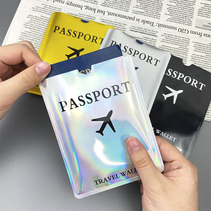 Anti Magnetic Passport Protective Cover Anti-theft Brush Aluminum Foil Passport Bag Rfid Cover for Passport