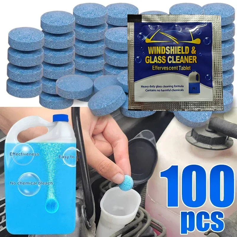 Anti stain and anti fog 2-in-1, car effervescent tablets protect driving safety!