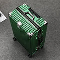 Trolley Luggage 20 26 30" Aluminium-framed Suitcase with Silent Wheels Unisex High-capacity Rolling Luggage Password Suitcase