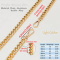 Metal Aluminum Bag Chain Replacement Parts Accessories for Hand-Woven Shoulder Handbag DIY Handmade Detachable Straps