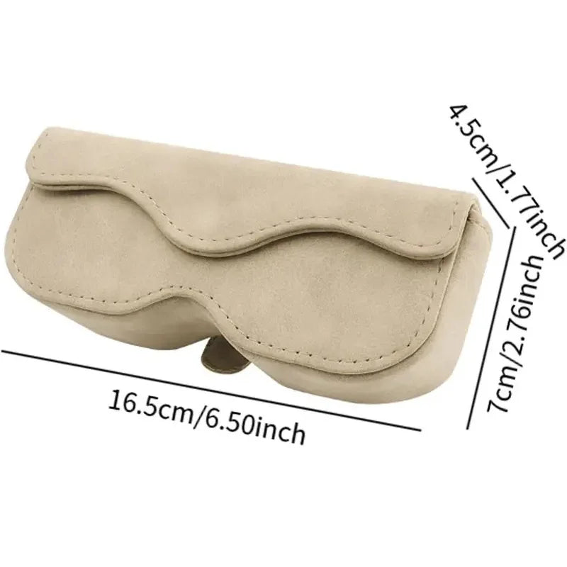 Universal Suede Eyeglasses Holder Compatible with Most Car Sun Visors