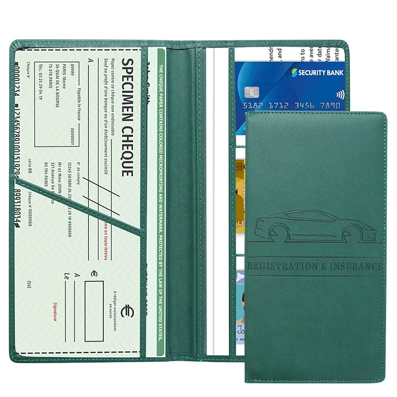 Simple Stylish Driver's License Car Registration Certificate Holder Document Cover Ticket Storage Anti Magnetic Card Bag