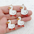 10pcs cartoon cute refueling duck drip oil alloy pendant DIY handmade earrings keychain accessories materials