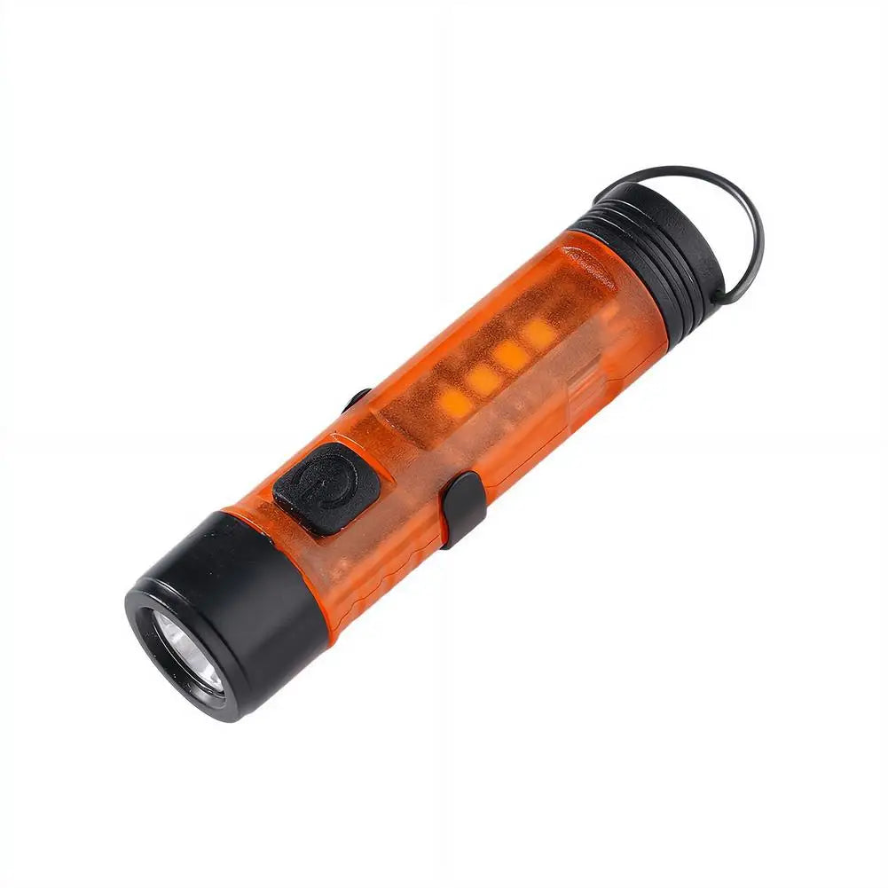 Pocket Mini Flashlight Outdoor LED Key Clip Cap Torch Long Endurance USB Rechargeable Emergency For Hiking Camping Trail