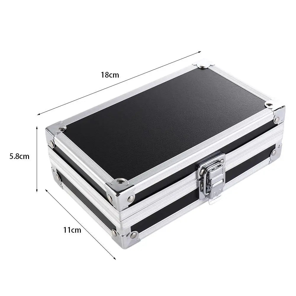 1pc Aluminum Alloy Toolbox, Portable Safety Equipment, Instrument Storage Carrying Case, Pressure Resistant Lockable Storage Box